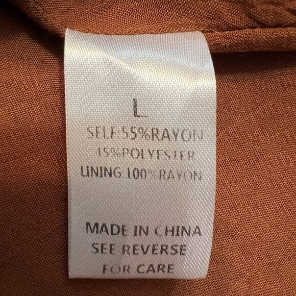 Wishlist Apparel Women's Maxi Brown Satin Look Drop Waist Spaghtti Straps Boho L - Picture 6 of 12